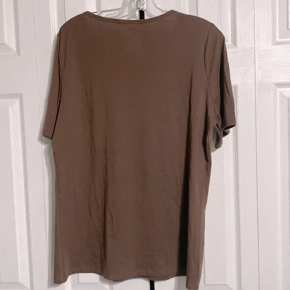 Kalin NWT Brown V-Neck T-Shirt size XXL - Picture 5 of 9